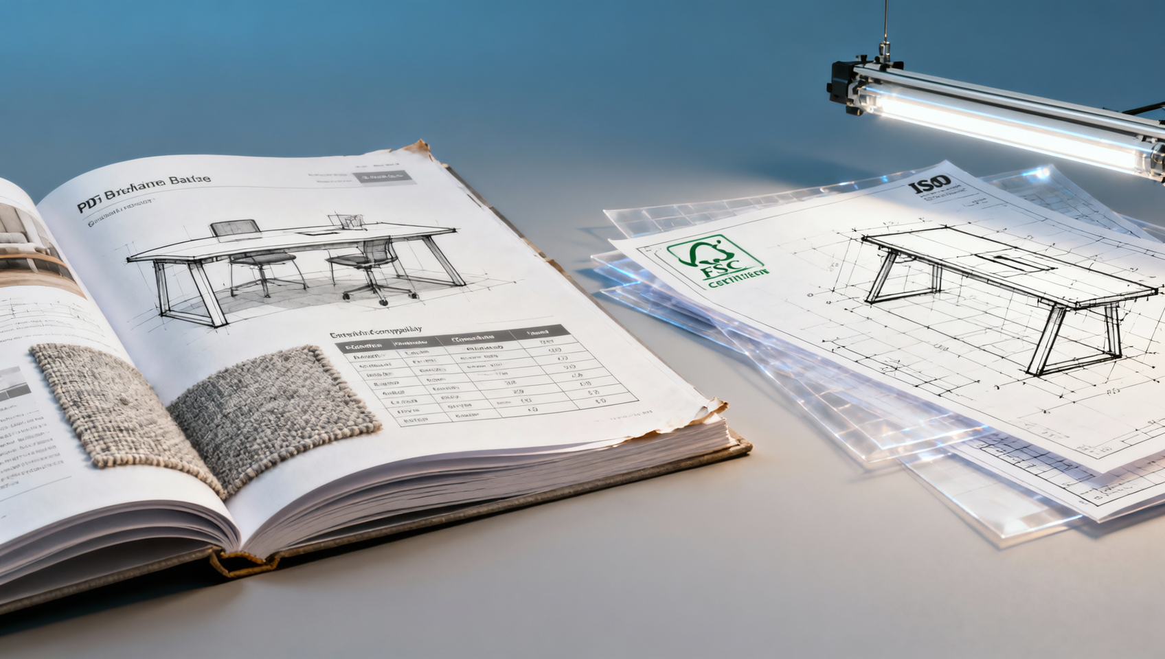Furniture catalog PDFs optimized for offline review — not just web viewing