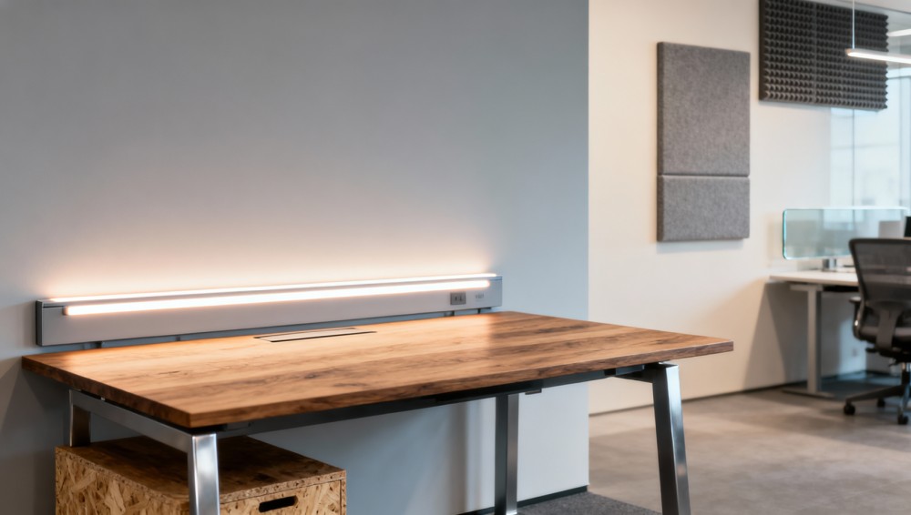 Office lighting that reduces eye strain without cutting into dimming compatibility Office lighting that reduces eye strain without cutting into dimming compatibility
