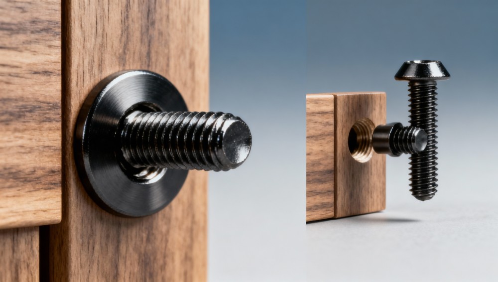 Industrial fasteners labeled 
