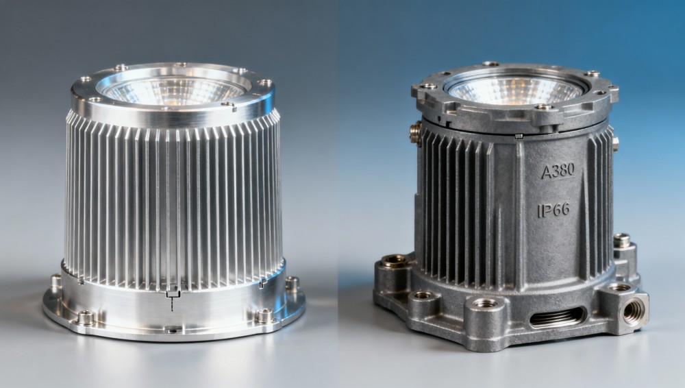 Lighting manufacturers choosing between extruded vs. die-cast aluminum housings — thermal trade-offs revealed Lighting manufacturers choosing between extruded vs. die-cast aluminum housings — thermal trade-offs revealed