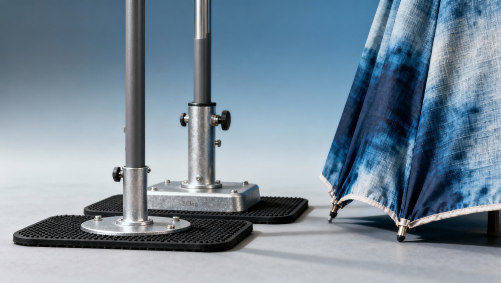 Patio cantilever umbrella base weights: 50kg vs. 80kg — does extra mass really prevent tipping? Patio cantilever umbrella base weights: 50kg vs. 80kg — does extra mass really prevent tipping?