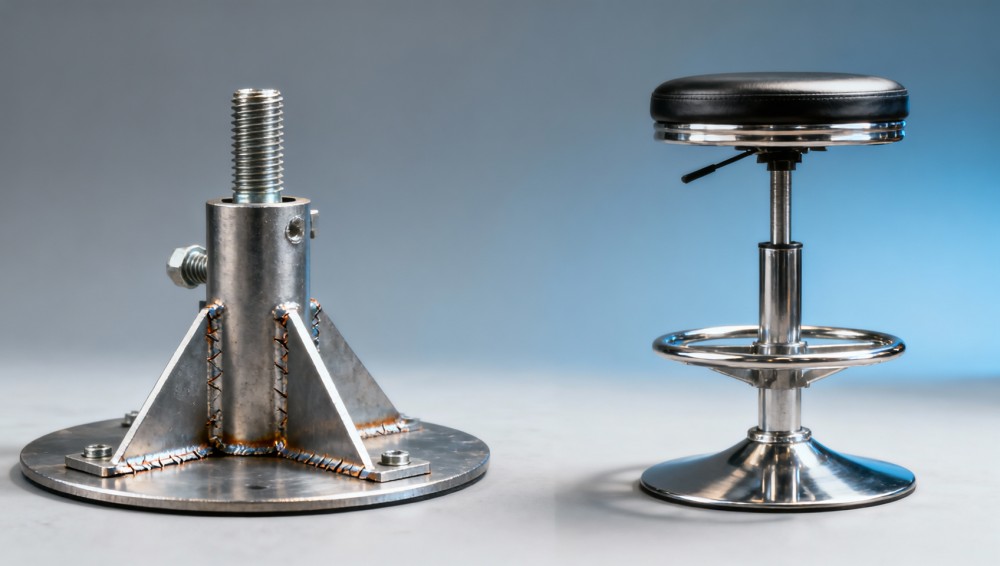 Commercial bar stools that wobble less — what’s actually under the seat base? Commercial bar stools that wobble less — what’s actually under the seat base?