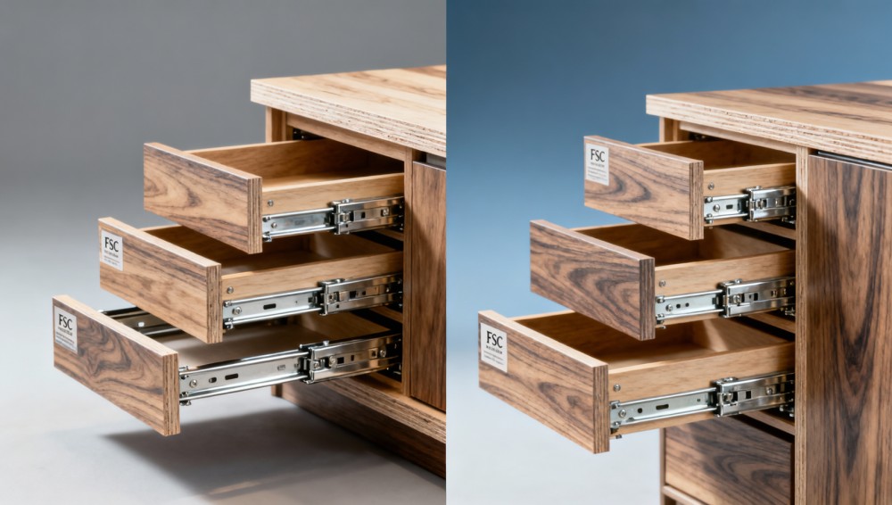 Custom hotel room furniture: Do shared drawer runners compromise long-term drawer alignment? Custom hotel room furniture: Do shared drawer runners compromise long-term drawer alignment?