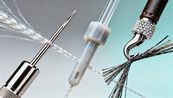 Threaded tools compatible with high-tensile synthetic yarns