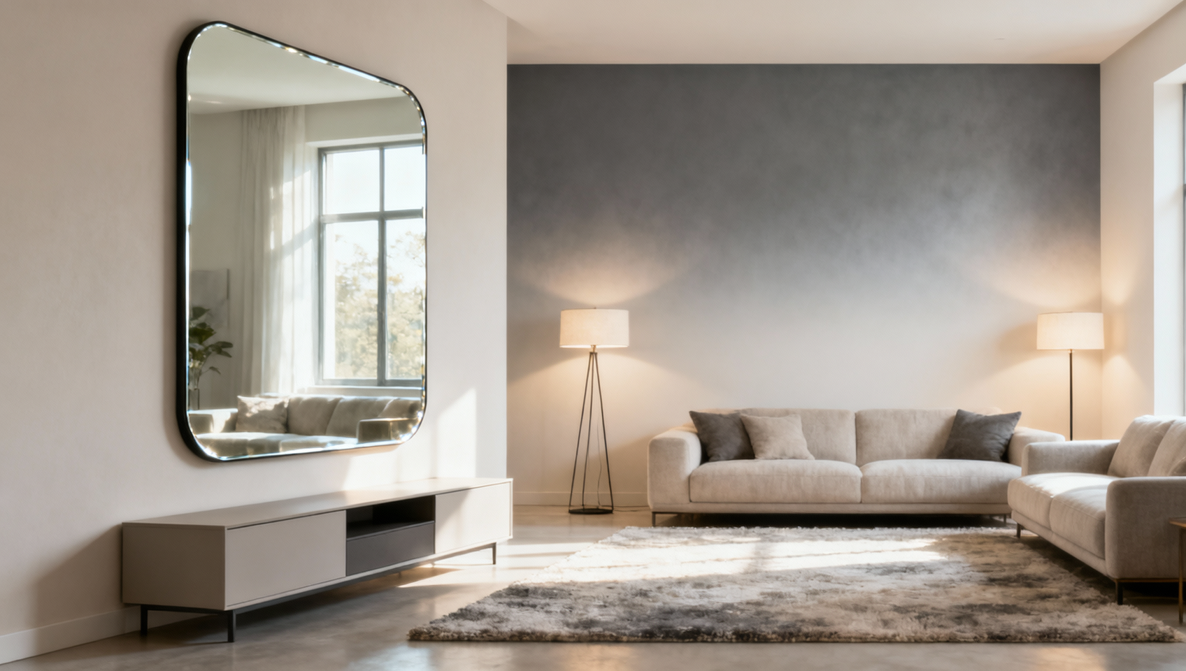Where Large Wall Mirrors for Living Room Work Best