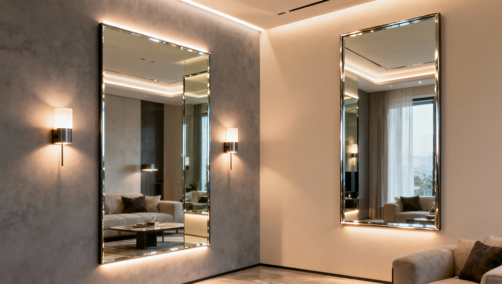 Frameless Wall Mirrors or Framed Ones for Modern Interiors