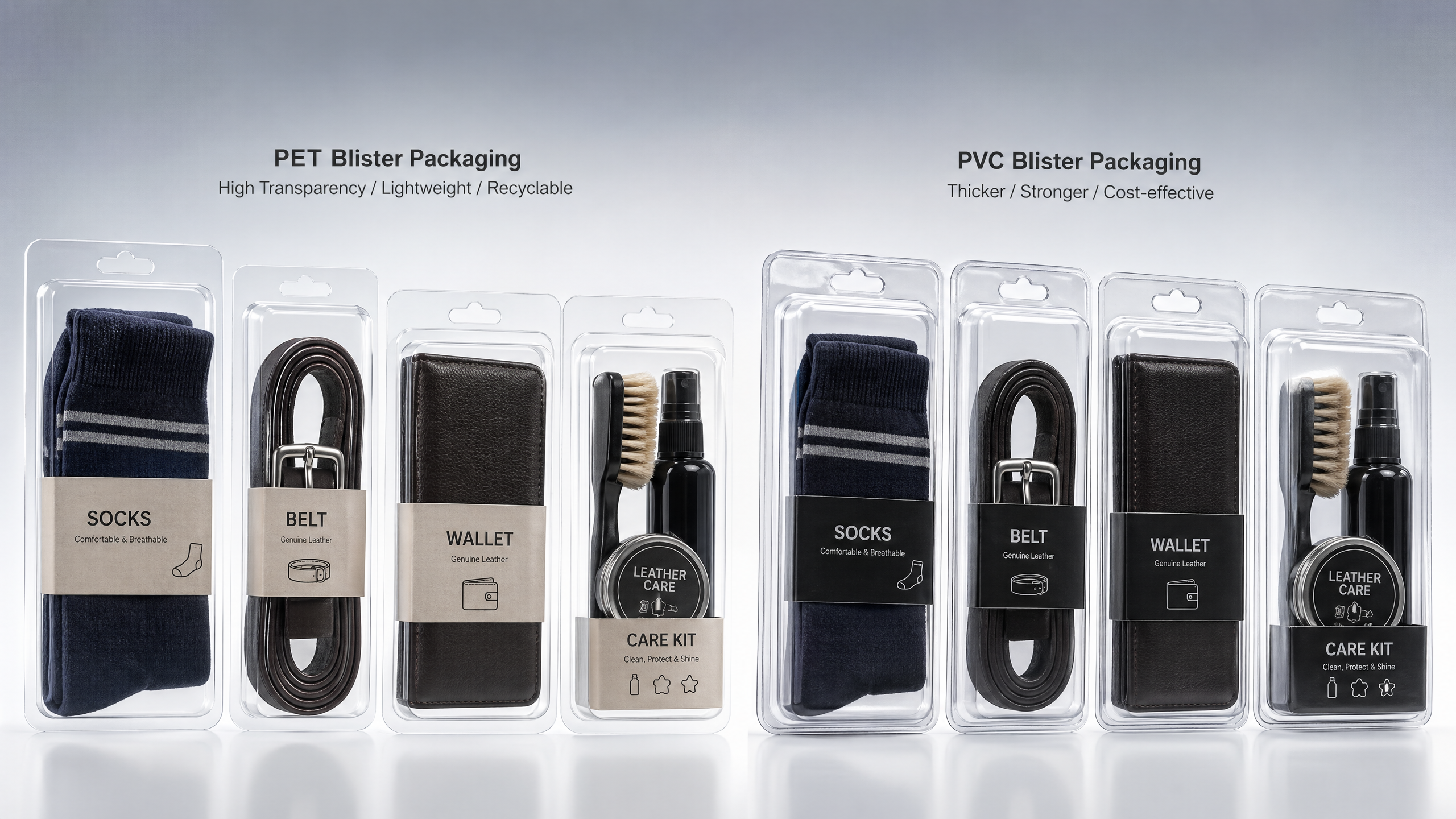 PVC Blister Packaging or PET for Better Shelf Presentation