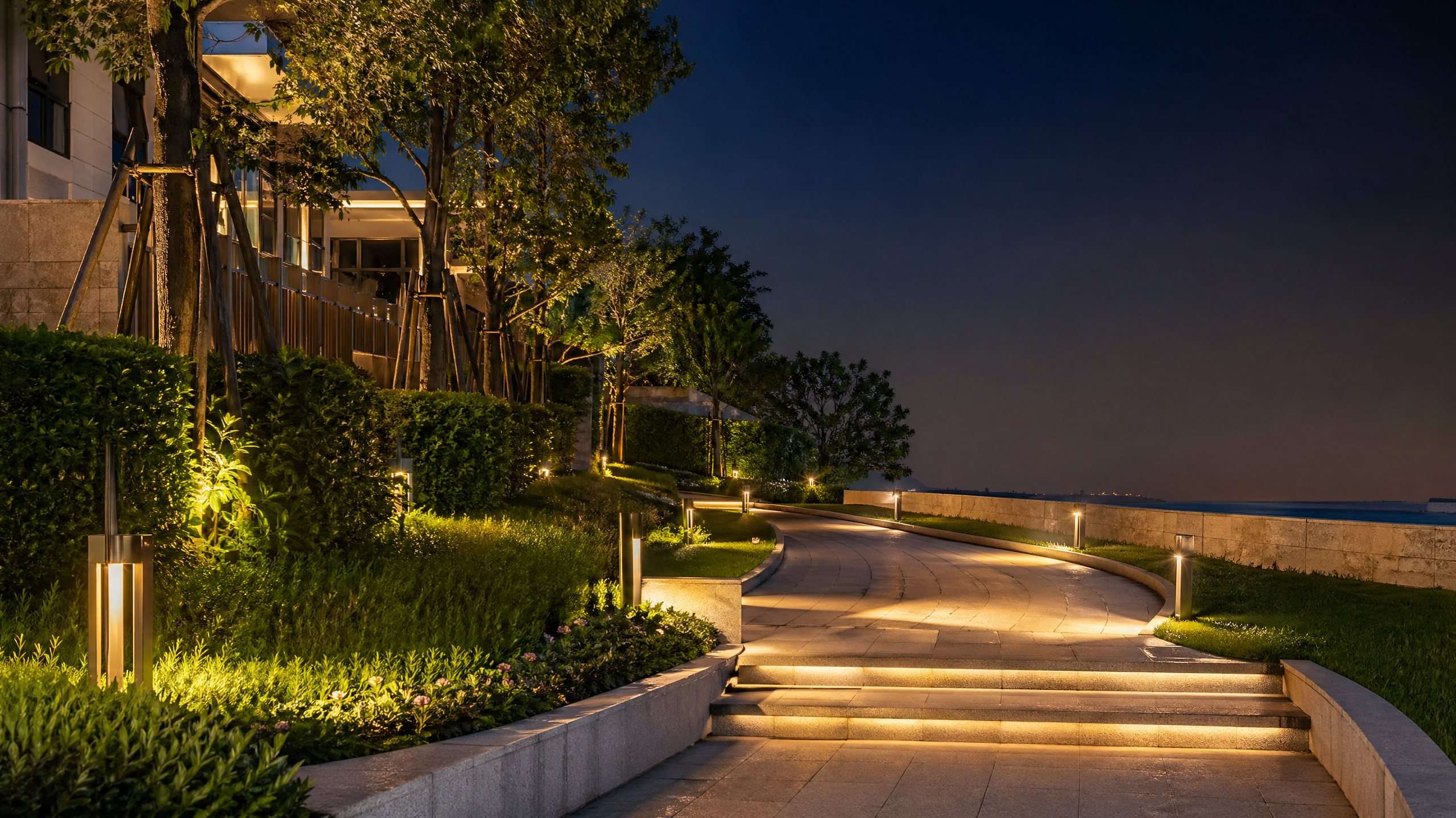 How bright should outdoor pathway lighting really be?
