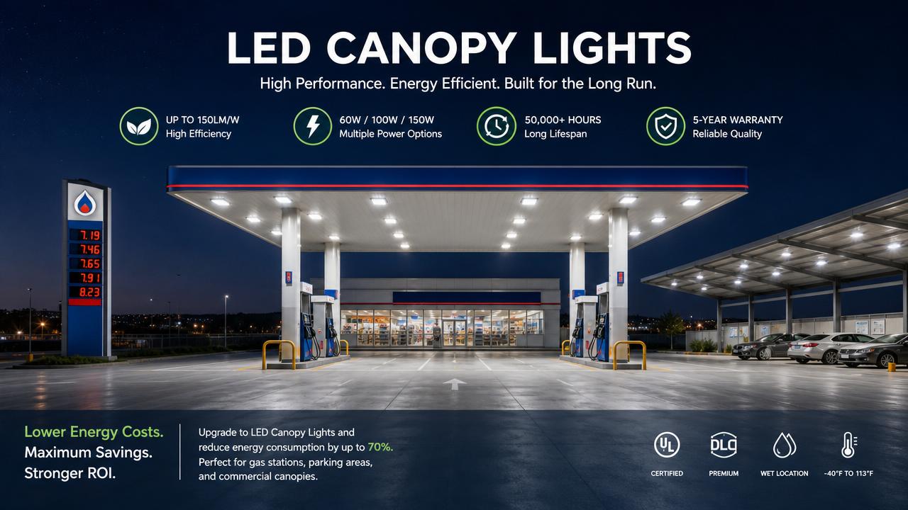Wholesale LED Canopy Lights: Wattage and Payback Explained