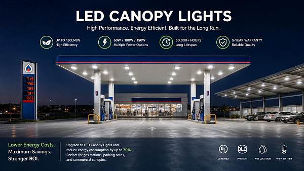 Wholesale LED Canopy Lights: Wattage and Payback Explained
