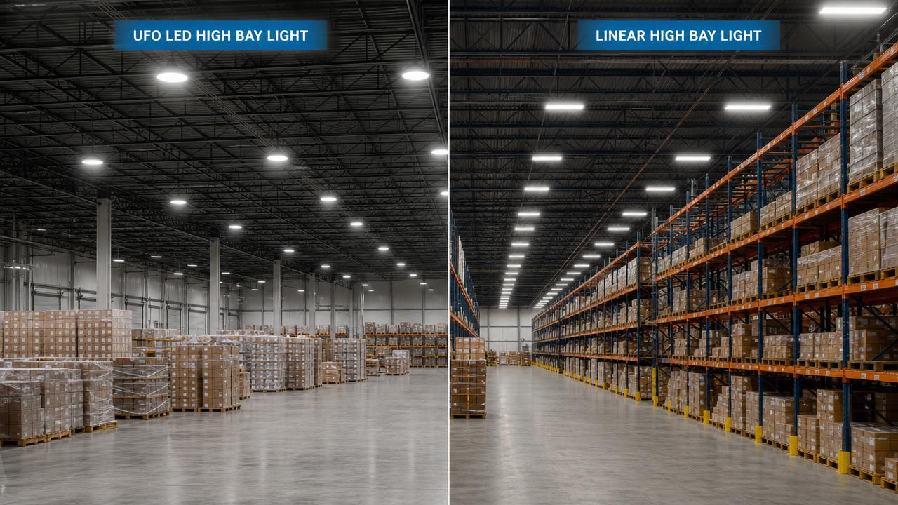 UFO LED High Bay vs Linear High Bay for Warehouse Retrofits