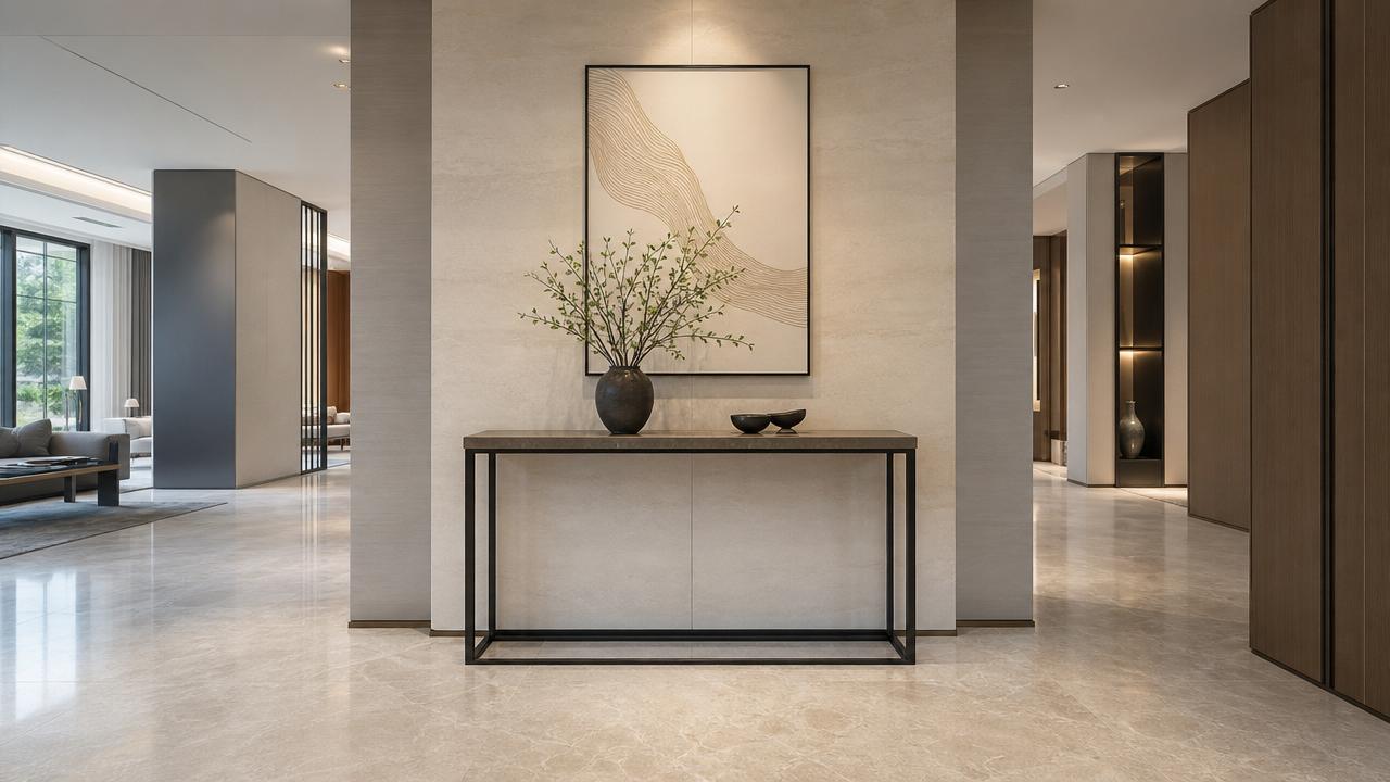 Modern Console Table Size Guide for Entryways, Hallways, and Lobbies