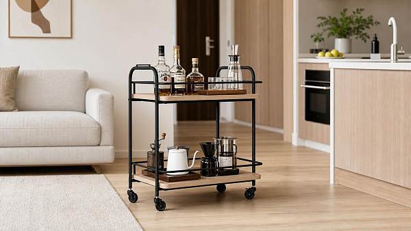 Best Bar Cart With Wheels for Small Spaces: Size and Storage Guide