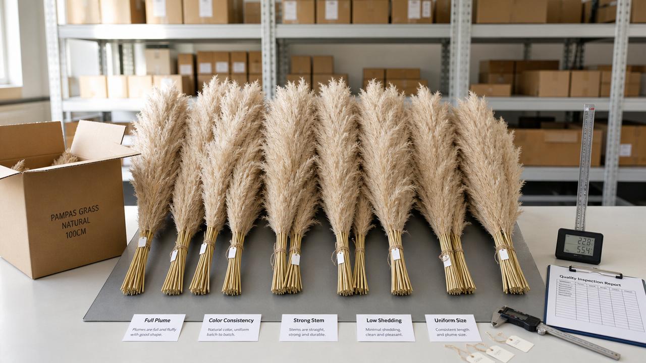 Wholesale Pampas Grass for Weddings: How to Judge Quality and Shedding Risk