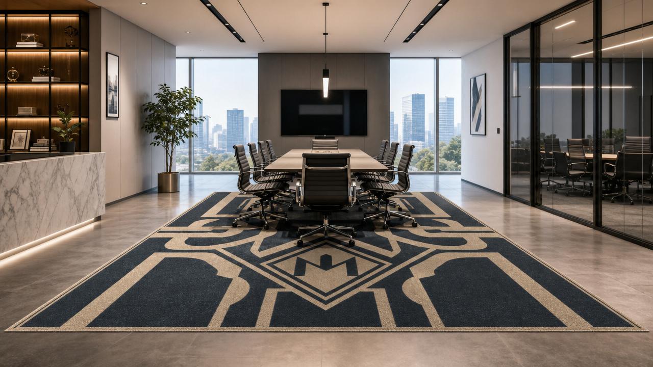 Custom Printed Area Rugs for Office: Design vs Durability