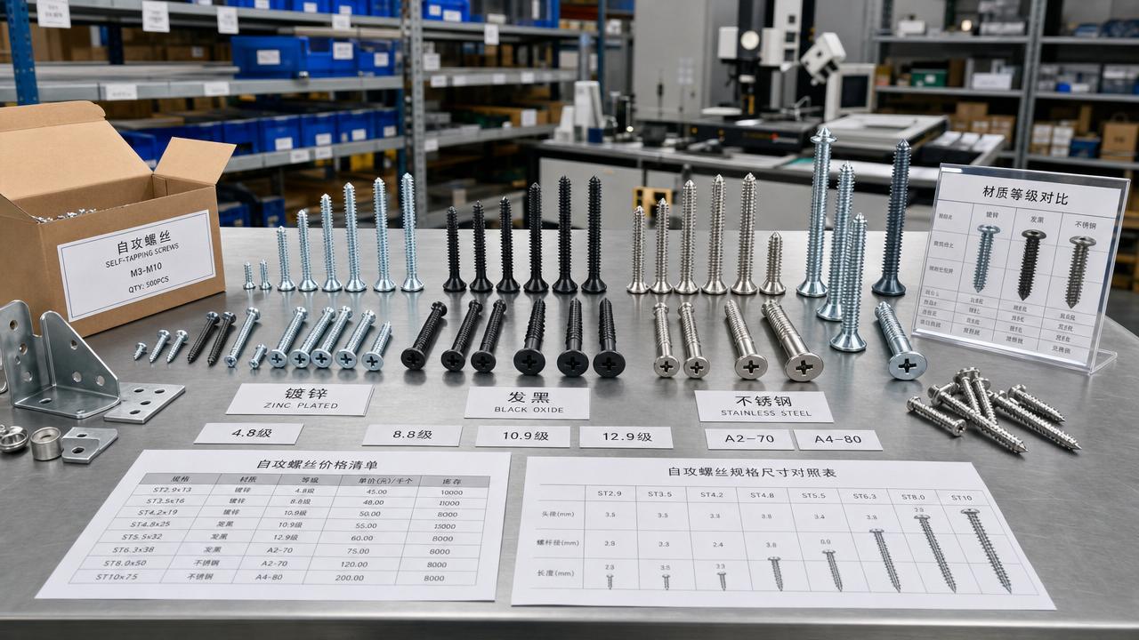 Self Tapping Screws Price List: Size and Grade Gaps