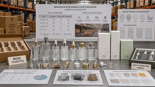 Glass Bottles Wholesale for Cosmetics: Cost Factors and MOQ Risks