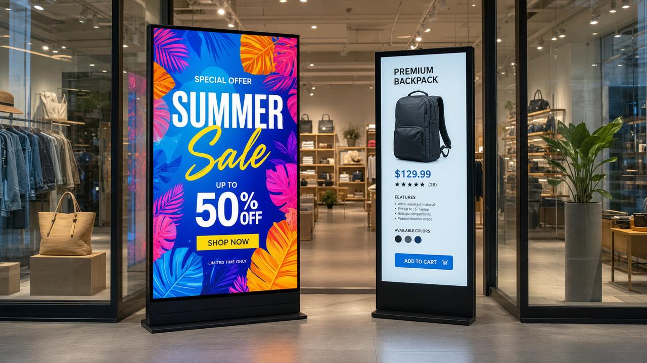 LED Poster Display vs LCD Signage: Which Fits Retail Campaigns Better?