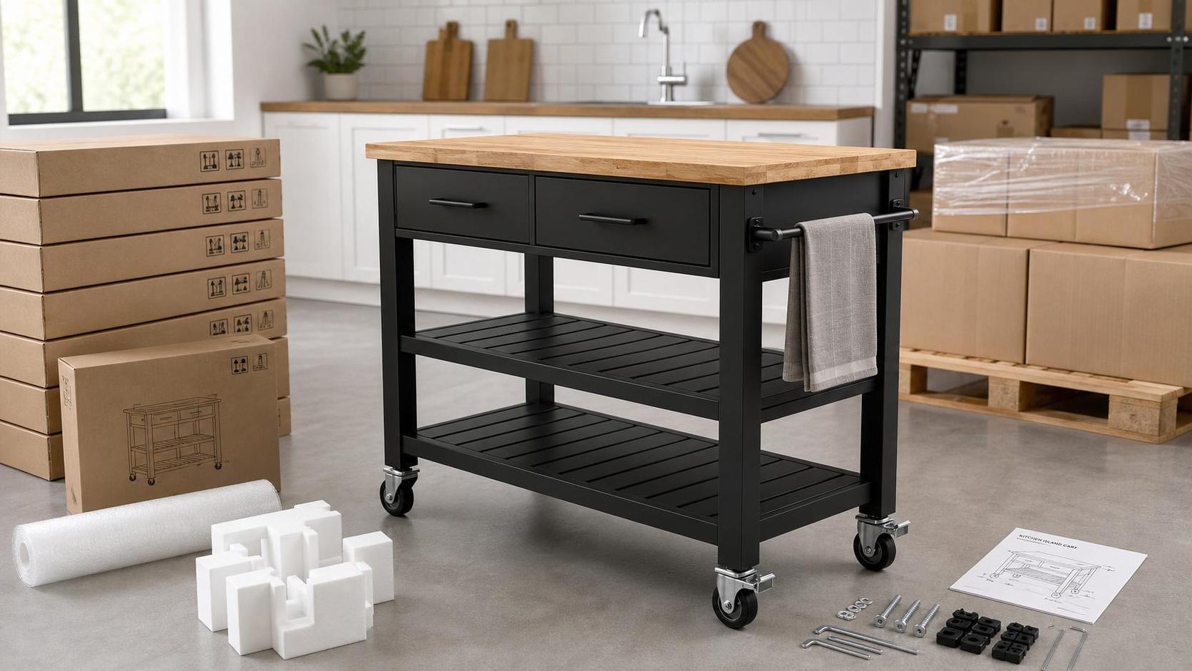 Wholesale Kitchen Island Cart: What to Check Before Ordering in Bulk