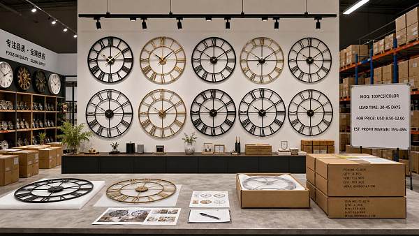 Metal Decorative Wall Clocks Wholesale: MOQ, Lead Time and Margin