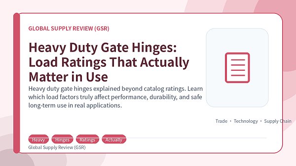 Heavy Duty Gate Hinges: Load Ratings That Actually Matter in Use