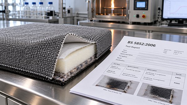 How to check BS 5852 test reports for fire retardant upholstery fabric