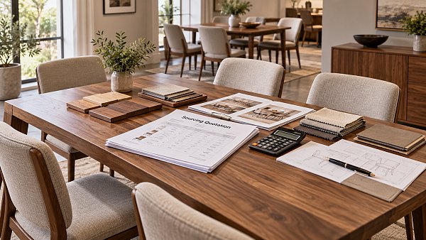 How much does a furniture sourcing agent for restaurants charge?