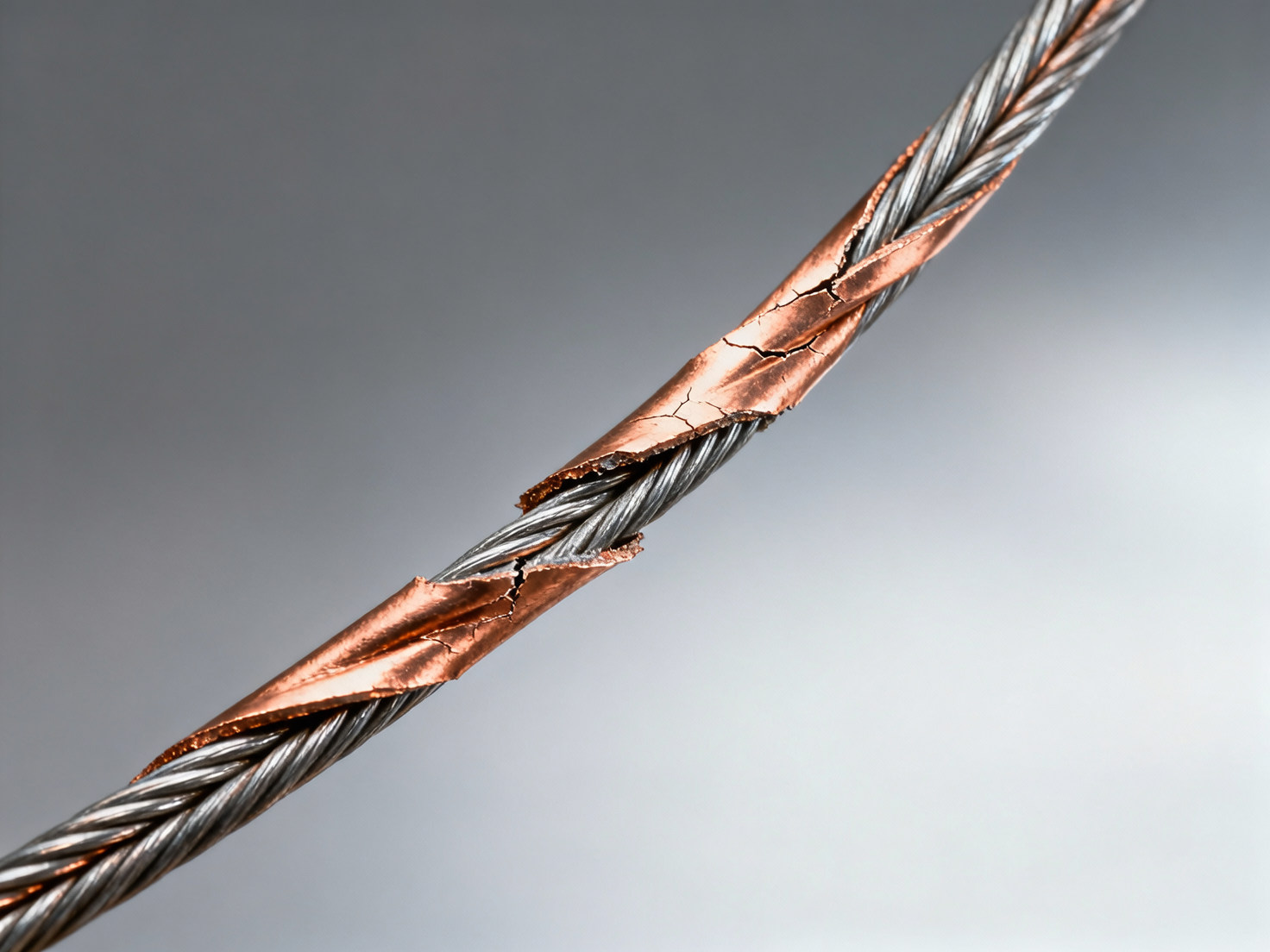 Why copper-coated steel wire fails under repeated bending stress