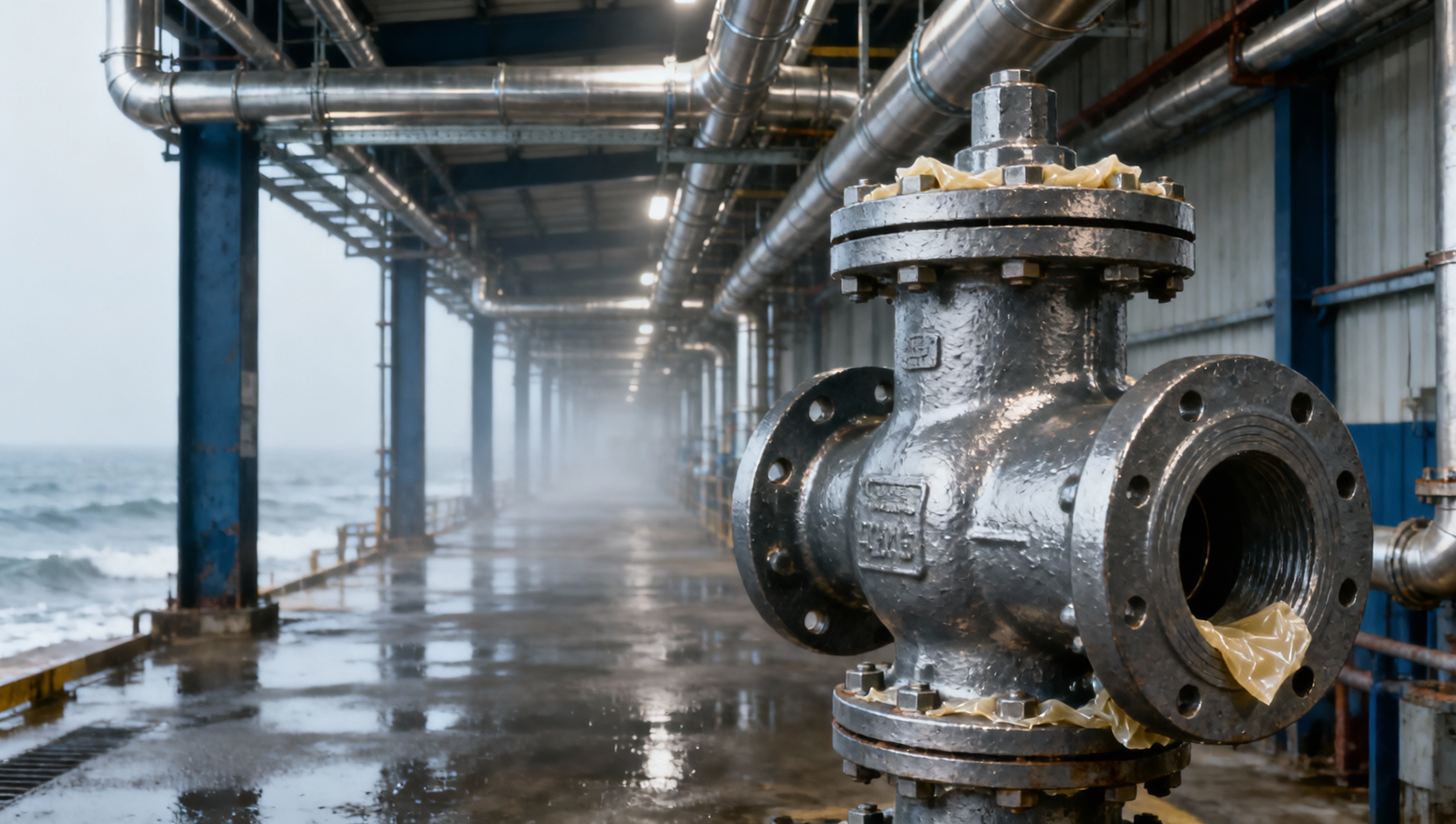 Cast iron gate valves in humid coastal plants — when corrosion starts before commissioning