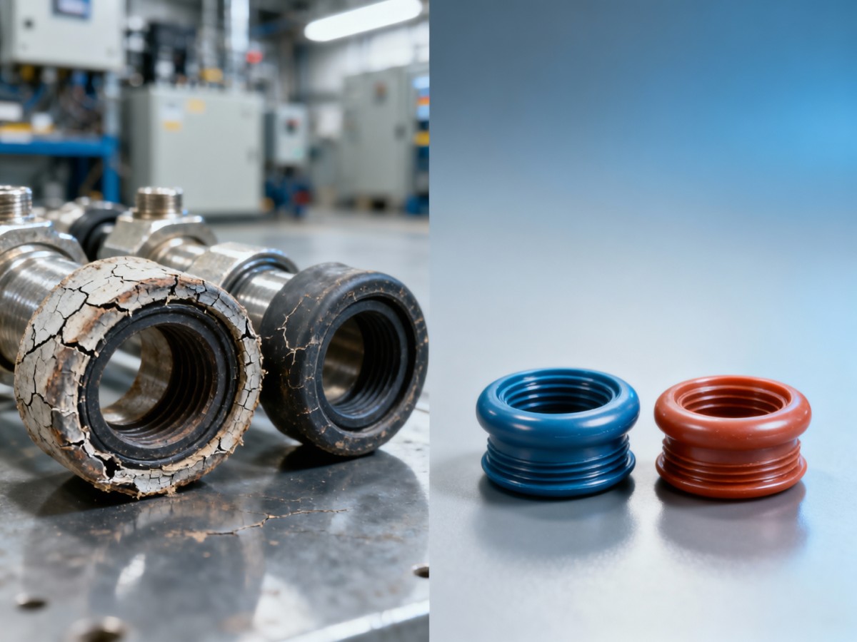 Pneumatic cylinder seals showing premature wear in dry-air environments