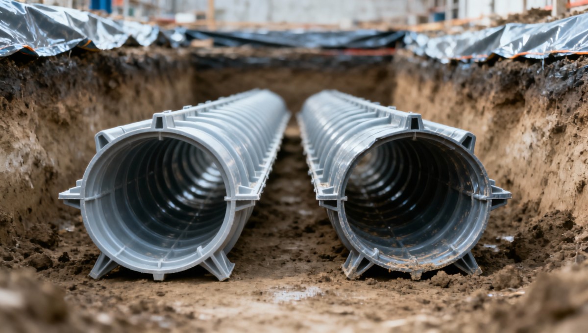 Drainage cell systems losing compressive strength after 18 months underground—load redistribution or creep?