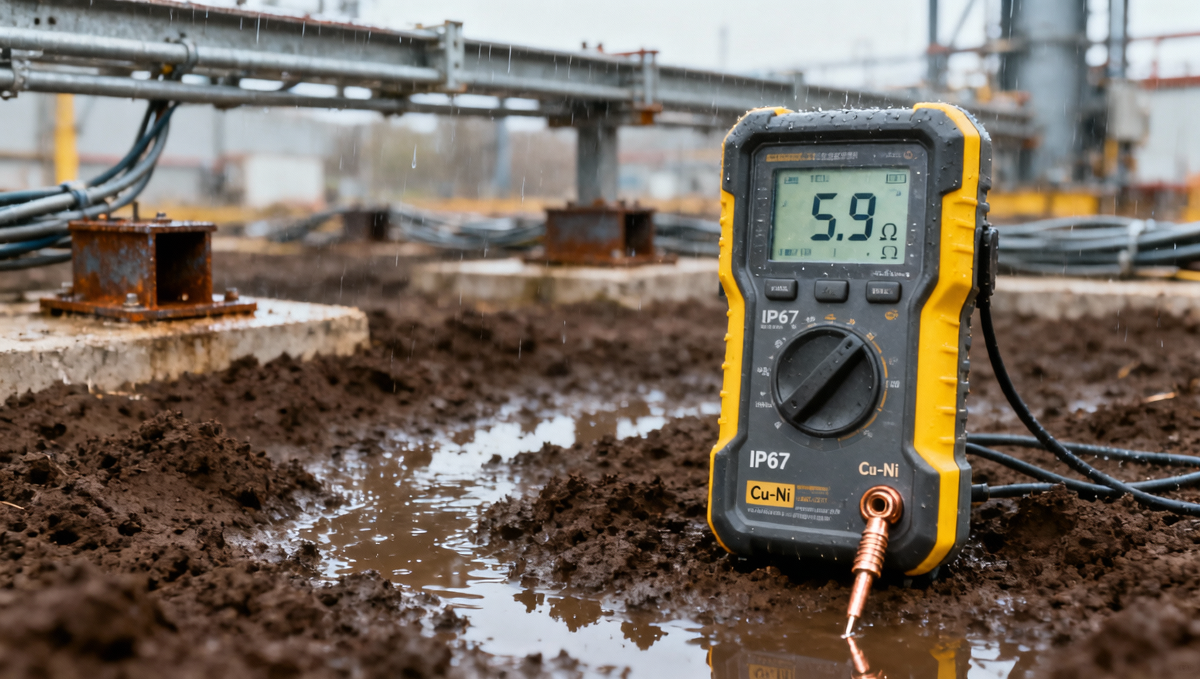 Earth ground tester readings fluctuate during rain—what’s the safe margin for acceptance?