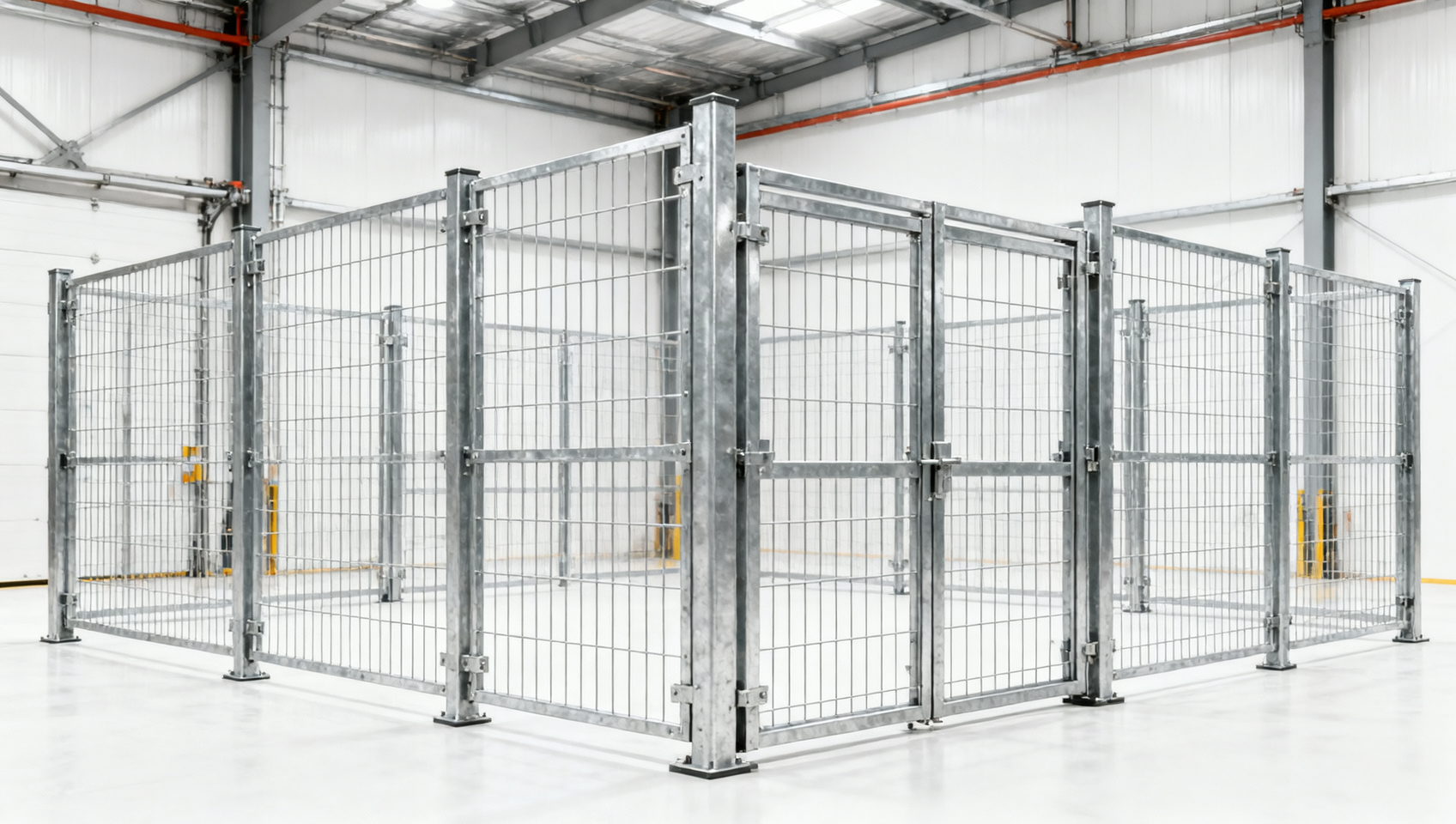 Wire mesh partitions for warehouses: fixed panels or modular?