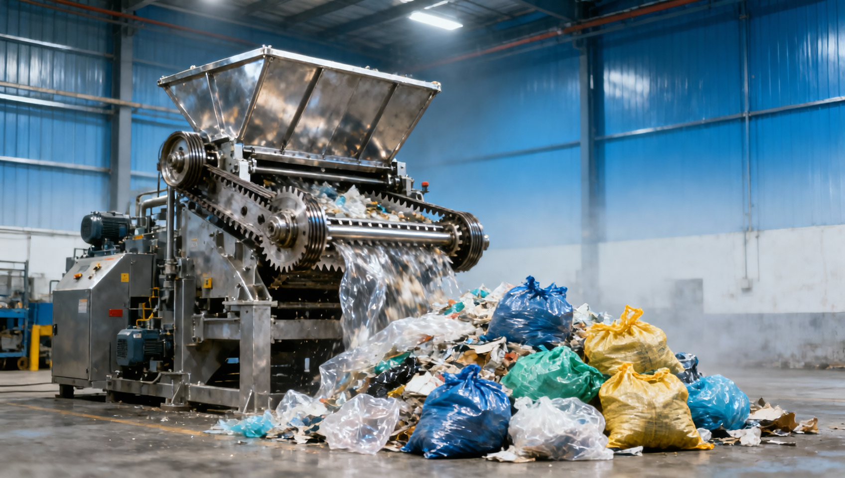 Why a solid waste shredder jams even when motor power looks enough