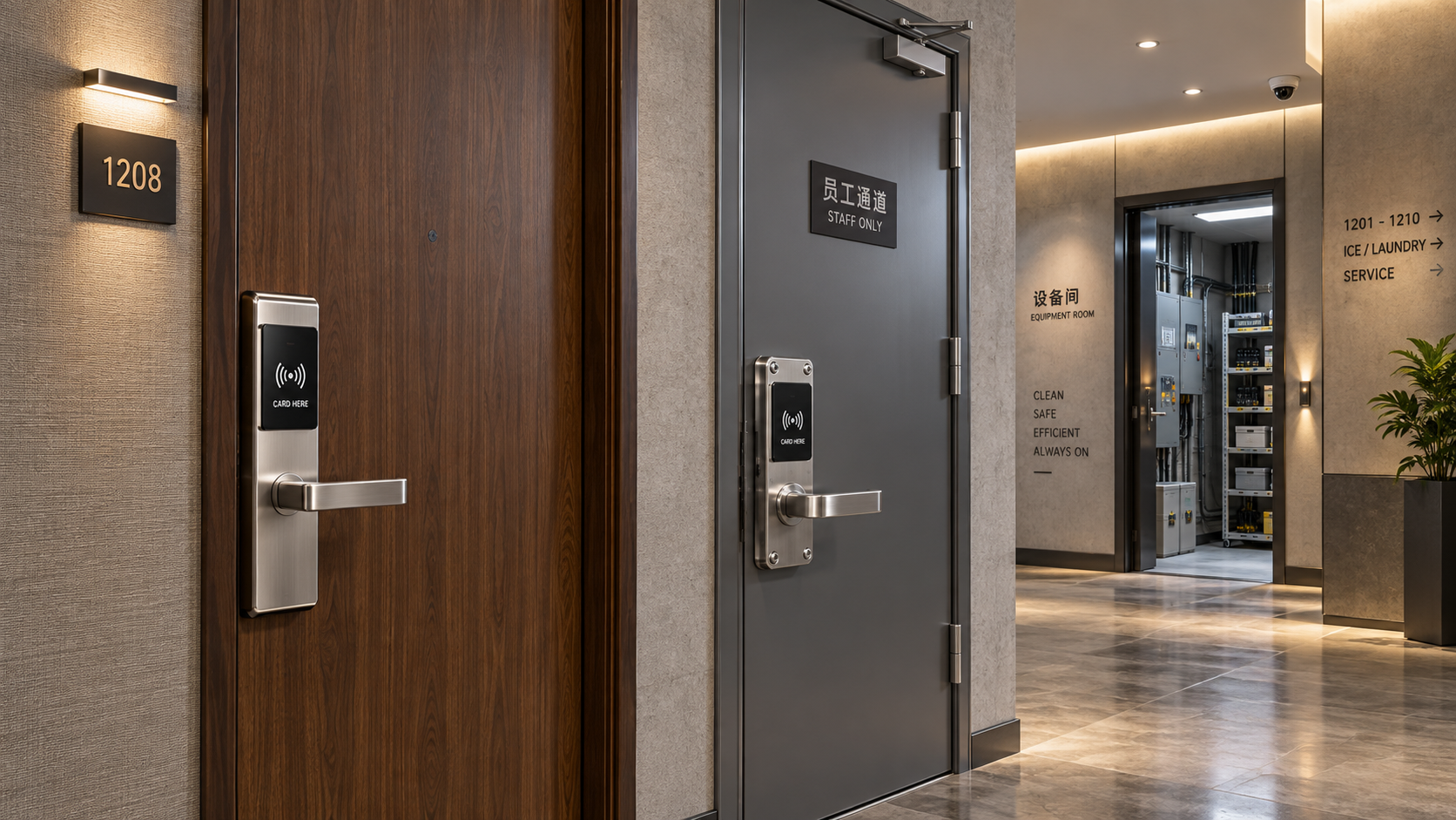 How to Select Electronic Hotel Key Card Locks for Guest Rooms and Staff Areas How to Select Electronic Hotel Key Card Locks for Guest Rooms and Staff Areas