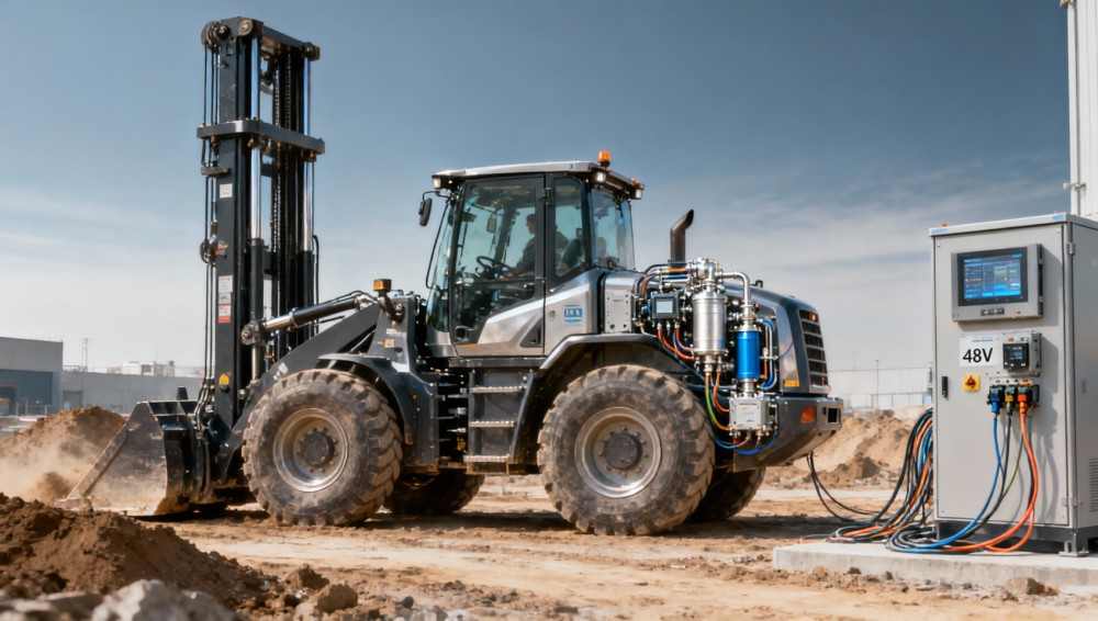 Construction machinery news confirms hybrid hydraulic systems are now standard on mid-size loaders Construction machinery news confirms hybrid hydraulic systems are now standard on mid-size loaders