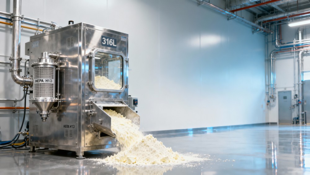 Waste minimization in food processing: Why vacuum conveying beats pneumatic for moisture-sensitive byproducts