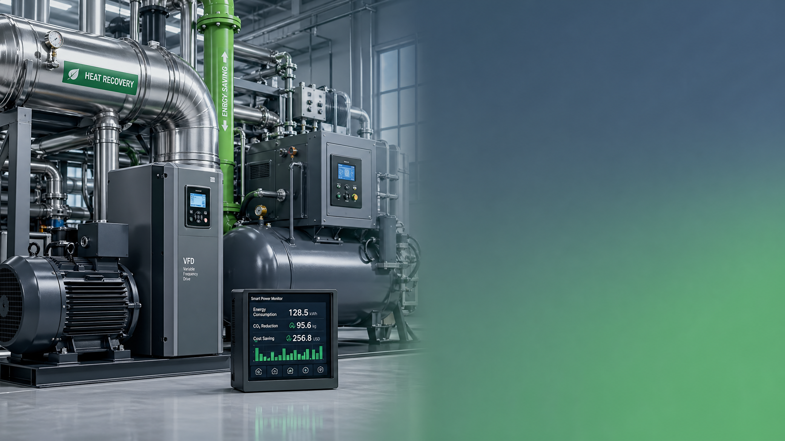 Which industrial equipment updates help cut environmental operating costs