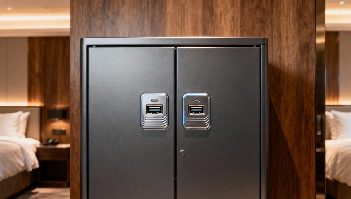 Hotel cabinets with integrated USB-C ports—convenient until the first firmware update bricks them