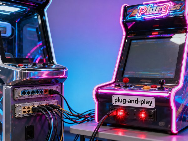 Arcade & VR machines with ‘plug-and-play’ labeling—then the network handshake fails