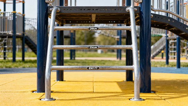 Playground climbers built for 5–12 year olds—yet most injuries happen at the first rung