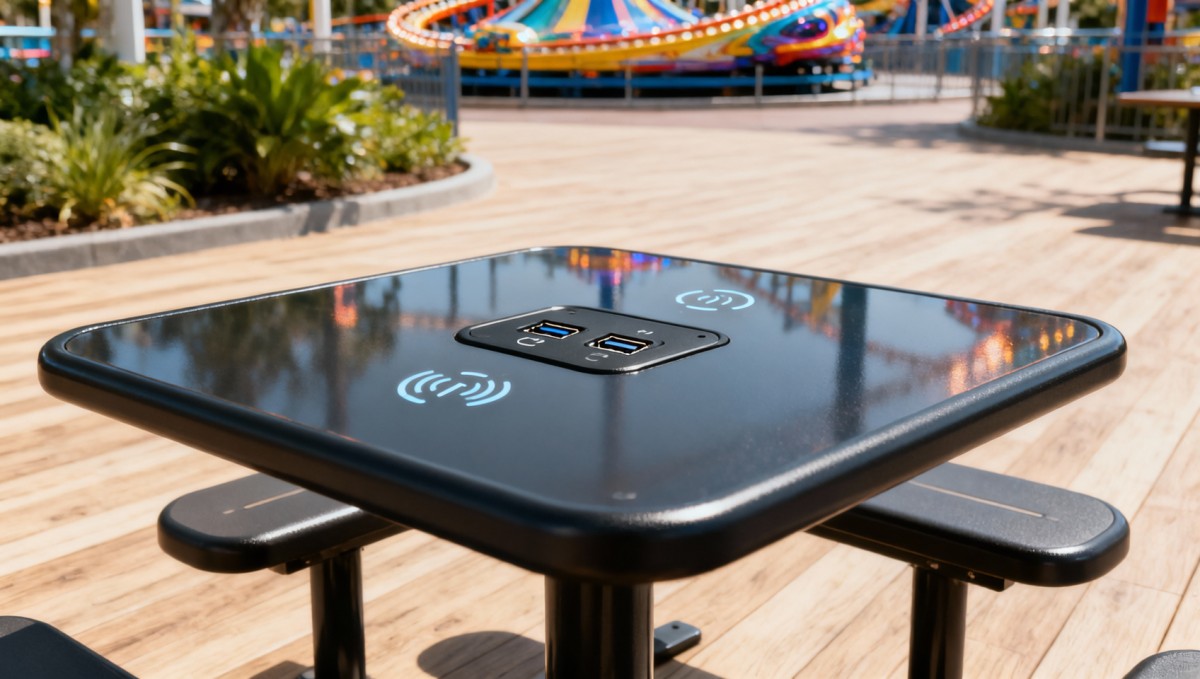 Hotel tables with embedded charging ports: Convenient upgrade or premature obsolescence? Hotel tables with embedded charging ports: Convenient upgrade or premature obsolescence?