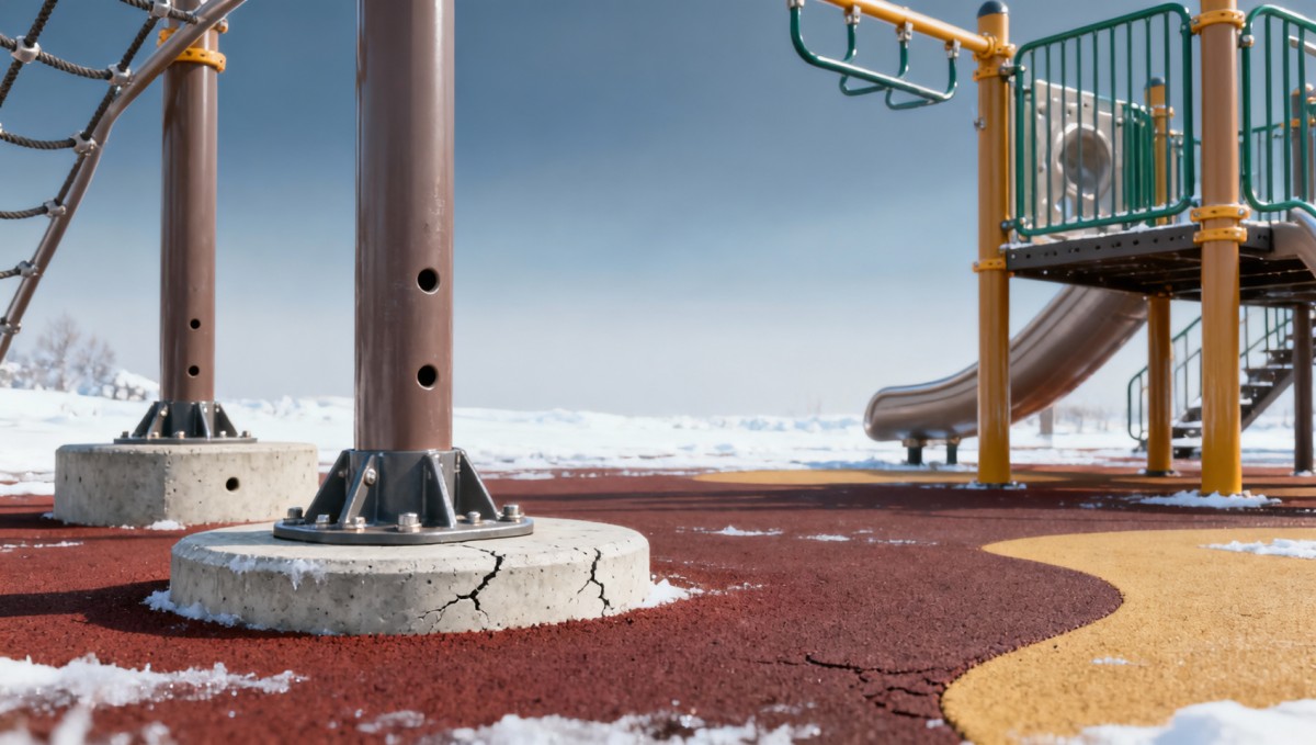 Outdoor playgrounds installed in cold climates: The freeze-thaw flaw no one checks before signing off