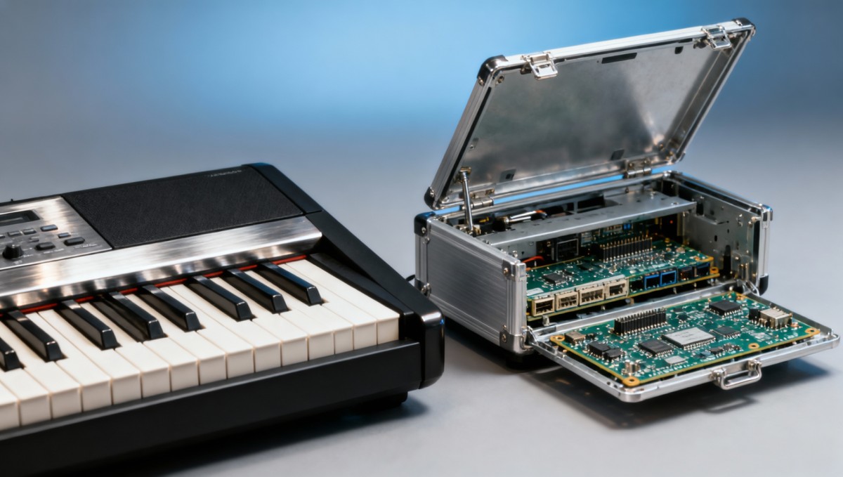 Keyboard instruments with built-in serviceability features