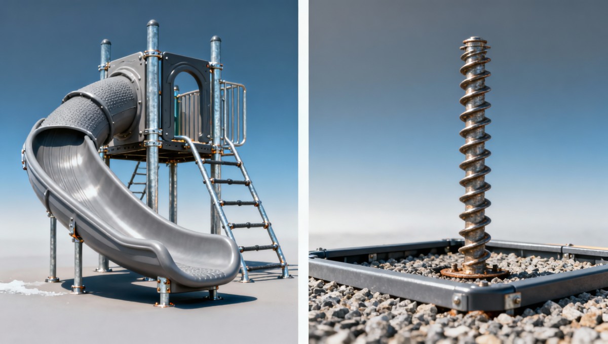 Outdoor rides with playground borders designed for freeze-thaw climates Outdoor rides with playground borders designed for freeze-thaw climates