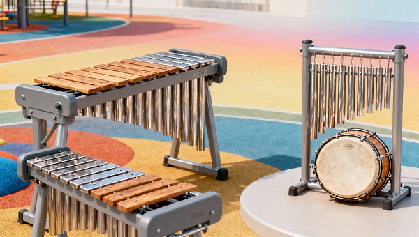 Percussion instruments with lower upkeep in heavy-use spaces Percussion instruments with lower upkeep in heavy-use spaces