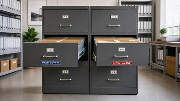 Steel Filing Cabinets: Why Some Drawers Jam Too Early Steel Filing Cabinets: Why Some Drawers Jam Too Early