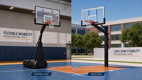 Basketball hoops for school: portable convenience vs fixed stability Basketball hoops for school: portable convenience vs fixed stability
