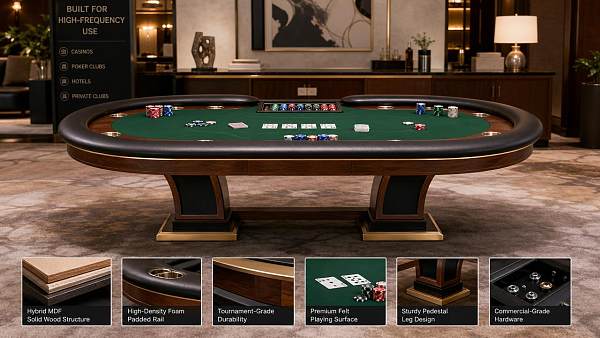 Poker Tables Wholesale: MDF or Solid Wood for Heavy Use?