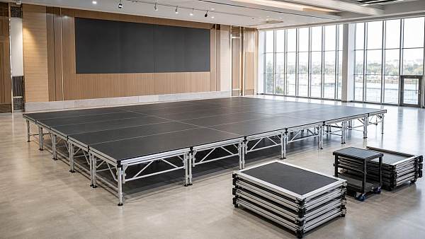 Are stage platforms portable stable enough for fast setups?
